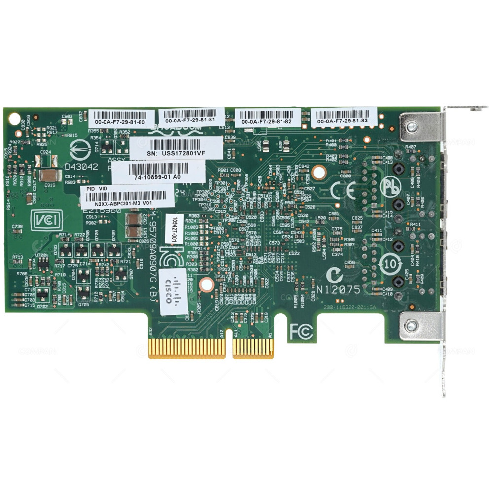 N2XX-ABPCI01-M3 CISCO BROADCOM 5709 DUAL PORT 1GB RJ-45 ETHERNET CARD